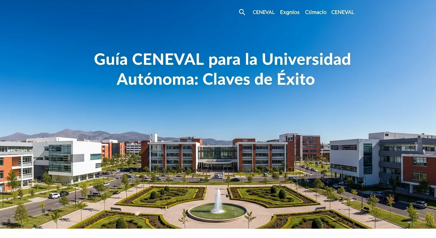 Vista del campus de una reconocida universidad autónoma, simbolizando la meta de los aspirantes al CENEVAL.