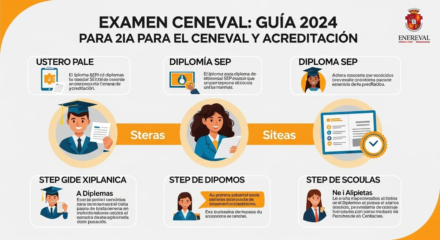 Infografía mostrando los pasos para obtener el certificado de bachillerato SEP después de aprobar el examen Ceneval.