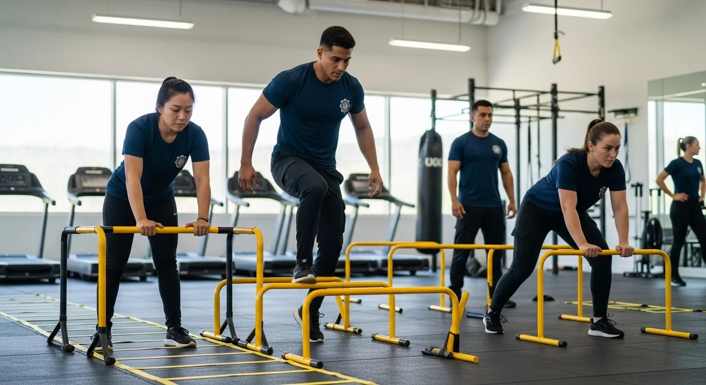 Grupo de aspirantes realizando pruebas físicas para la admisión a la policía, como parte del proceso de selección 2024.