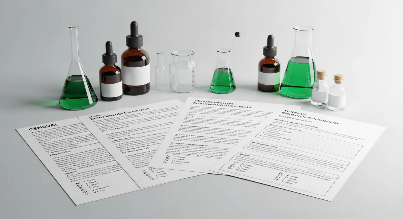 Ejemplos de reactivos y preguntas del módulo de ciencias experimentales del examen CENEVAL.